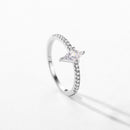 Anillo Solitario Estrella para Mujer